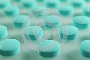 Blue Isolated Pills Texture