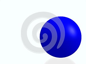 Blue isolated sphere