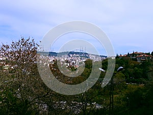 The blue Istanbul city view