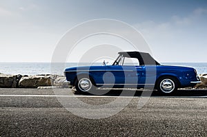 Blue italian vintage convertible