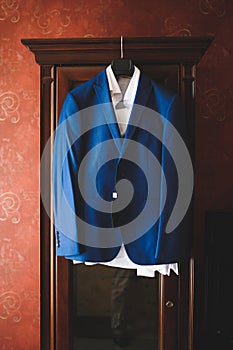 Blue Jacket on Wardrobe