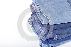 Blue jean background .Blue denim jeans texture. Jeans background. Space for text