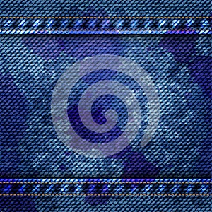 Blue jean texture background vector illustration. EPS 10