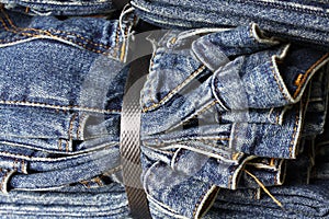 Blue Jeans binded tight together