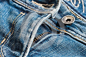 Blue jeans close up