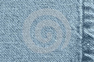 Blue jeans denim material with stiches background