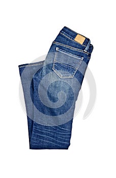 Blue Jeans Isolated on White