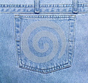 Blue jeans pocket