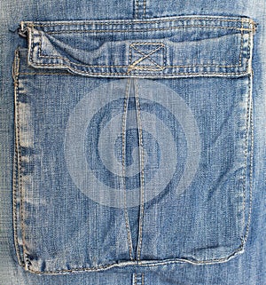 Blue jeans pocket