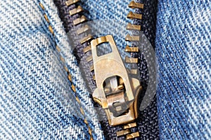 Blue jeans zipper
