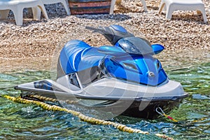 Blue jet ski scooter