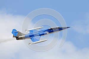 Blue jetfighter photo