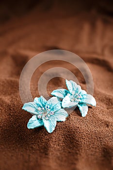 Blue jewellery flowers