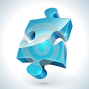 Blue jigsaw puzzle