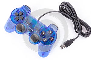 The blue joystick for controller play video game