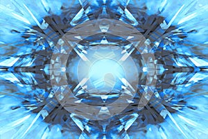 Blue kaleidoscope pattern