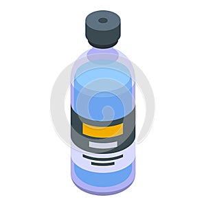 Blue kerosene icon isometric vector. Flammable gallon