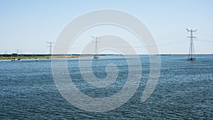 The blue Ketel lake in Flevoland