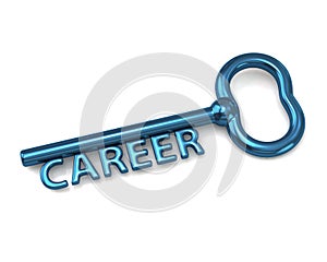 Blue key with word career
