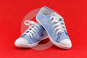 Blue kid shoe