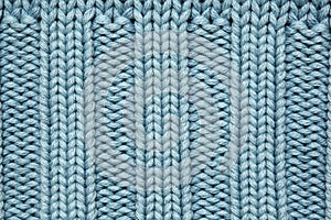 Blue knitted fabric