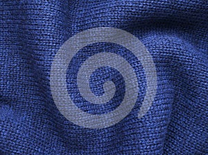 Blue Knitted Fabric Texture, Background