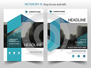 Blue label Vector Brochure annual report Leaflet Flyer template design, book cover layout
