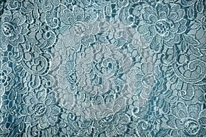 Blue lace with flower shape