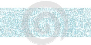 Blue lace flowers textile horizontal border