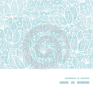 Blue lace flowers textile horizontal frame