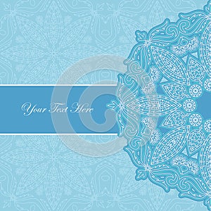 Blue lace pattern with place for text