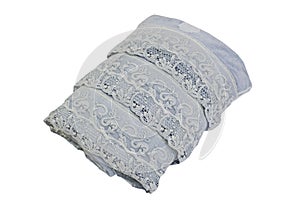 Blue lace towel