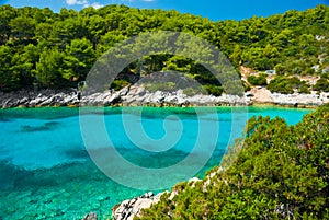 Blue lagoon in Adriatic Sea