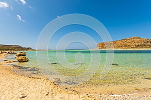 Blue lagoon in Ballos, Crete, Greece