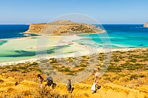 Blue lagoon in Ballos, Crete, Greece