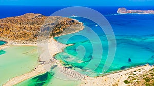 Blue lagoon in Ballos, Crete, Greece