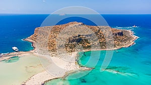 Blue lagoon in Ballos, Crete, Greece