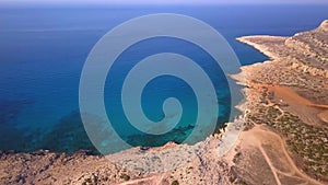 Blue lagoon on Cavo Greko Cyprus 4k