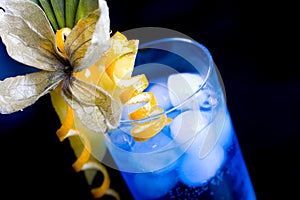 Blue lagoon cocktail