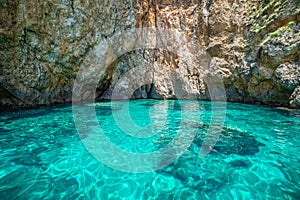 Blue lagoon of Corfu photo