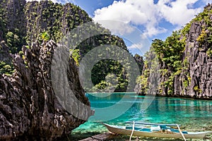 Blue Lagoon in Coron island, Palawan, Philippines. Close to Kayangan Lake.