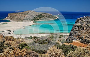 Blue lagoon in greece