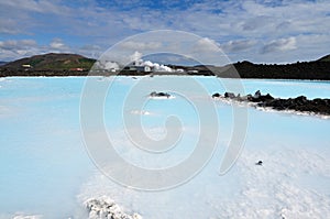 The Blue Lagoon on Iceland in Juli month