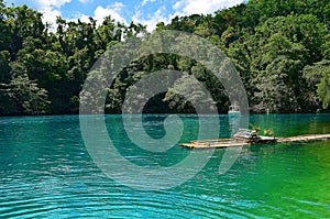 blue lagoon in jamaica caribbean sea