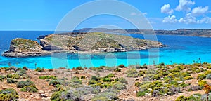 Blue Lagoon of Maltese islands