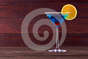 Blue Lagoon Margarita Cocktail.