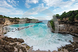 Blue Lagoon in Nusa Ceningan, Bali, Indonesia