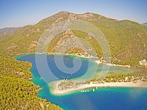 Blue lagoon in Oludeniz in Turkey