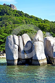 blue lagoon stone in thailand kho of a water south china s