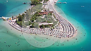 Blue Lagoon on Sunny Day. Aerial View. Oludeniz, Turkey